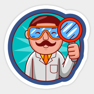 Scientist Man Sticker